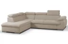 Rohová sedacia súprava Viera, béžová látka, ľavý roh