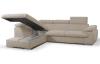 Rohová sedacia súprava Viera, béžová látka, ľavý roh