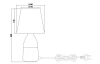 Stolná lampa Eugen, biela