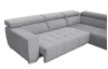 Rohová sedačka 7589, svetlo šedá, pravý roh, s elektrickým polohováním