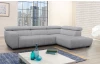 Rohová sedačka 7589, svetlo šedá, pravý roh, s elektrickým polohováním
