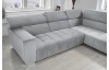 Rohová sedačka 7589, svetlo šedá, pravý roh, s elektrickým polohováním