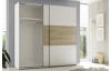 Šatníková skriňa Kiara 215 cm, biela/dub baysen