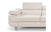 Rohová sedacia súprava Lotos, krémová látka, pravý roh