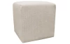 Taburet Bali, 40x40 cm, svetlo béžová štruktúrovaná látka