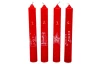 Vianočné sviečky (4 ks) Adventný čas, červená/biela
