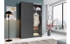 Šatníková skriňa Fast, grafitovo šedá