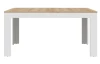 Rozkladací jedálenský stôl ohol 160x90 cm, smrekovec/dub riviéra
