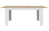 Rozkladací jedálenský stôl ohol 160x90 cm, smrekovec/dub riviéra