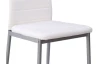 Jedálenská stolička Zita, biela ekokoža