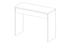 Písací/kozmetický stôl Checker, biely