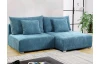 Rohová sedacia súprava Alcamo, tyrkysovo-modrá látka