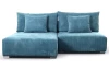 Rohová sedacia súprava Alcamo, tyrkysovo-modrá látka