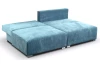 Rohová sedacia súprava Alcamo, tyrkysovo-modrá látka