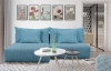 Rohová sedacia súprava Alcamo, tyrkysovo-modrá látka