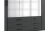 Šatníková skriňa s otočnými dverami Göteborg, 225 cm, šedá vintage oceľ