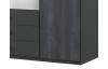 Šatníková skriňa s otočnými dverami Göteborg, 225 cm, šedá vintage oceľ