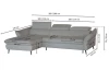 Rohová sedacia súprava Mango, stredne šedá látka, pravý roh