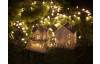 Vianočná dekorácia Poschodový domček LED 13 cm, biela