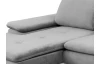 Rohová sedacia súprava Vespa, svetlo šedá látka, ľavý roh