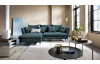 Rohová sedacia súprava Glam, petrolejová látka, ľavý roh