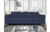 Široká pohovka Rosa, tmavo modrá látka