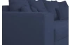 Široká pohovka Rosa, tmavo modrá látka