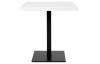 Jedálenský stôl Quadrato 70x70 cm, biely/čierny