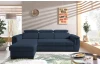 Rohová sedacia súprava Umbria, námornícka modrá látka, ľavý roh