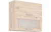Horná kuchynská skrinka s presklením Bordeaux, 80 cm, dub bordeaux