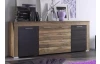 Široká komoda Boom, saténový orech/hnedá, 175 cm