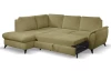 Rohová sedacia súprava Geneva, svetlo zelená látka, ľavý roh