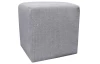 Taburet Bali, 40x40 cm, svetlo šedá štruktúrovaná látka
