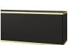 Závesná TV skrinka Orfeo, 135 cm, čierna / zlatá