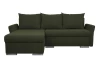 Rohová sedačka Dexter, tmavo zelená látka