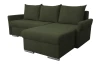 Rohová sedačka Dexter, tmavo zelená látka