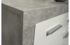 Komoda Stone 147 cm, betón/biela