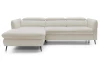 Rohová sedacia súprava Mango, krémová látka, ľavý roh