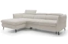 Rohová sedacia súprava Mango, krémová látka, ľavý roh
