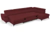 Sedacia súprava Braga 3A, tmavo červená látka, tvar ľavé U