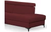Sedacia súprava Braga 3A, tmavo červená látka, tvar ľavé U