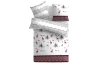 Vianočné obliečky Sobi, bielo-šedé, renforcé