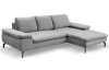 Rohová sedacia súprava Vespa, svetlo šedá látka, pravý roh