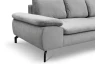 Rohová sedacia súprava Vespa, svetlo šedá látka, pravý roh