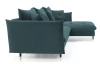 Rohová sedacia súprava Glam, petrolejová látka, pravý roh