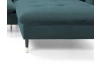 Rohová sedacia súprava Glam, petrolejová látka, pravý roh