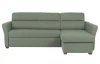 Rohová sedacia súprava Livia, rákosovo zelená látka, pravý roh