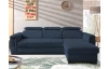 Rohová sedacia súprava Umbria, námornícka modrá látka, pravý roh