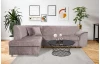Rohová sedacia súprava Bernett, ružová látka, ľavý roh