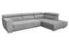 Rohová sedačka 7589, svetlo šedá, pravý roh, bez výsuvnej funkcie